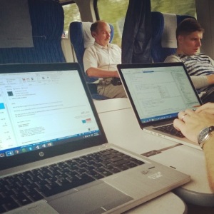 coding on a train